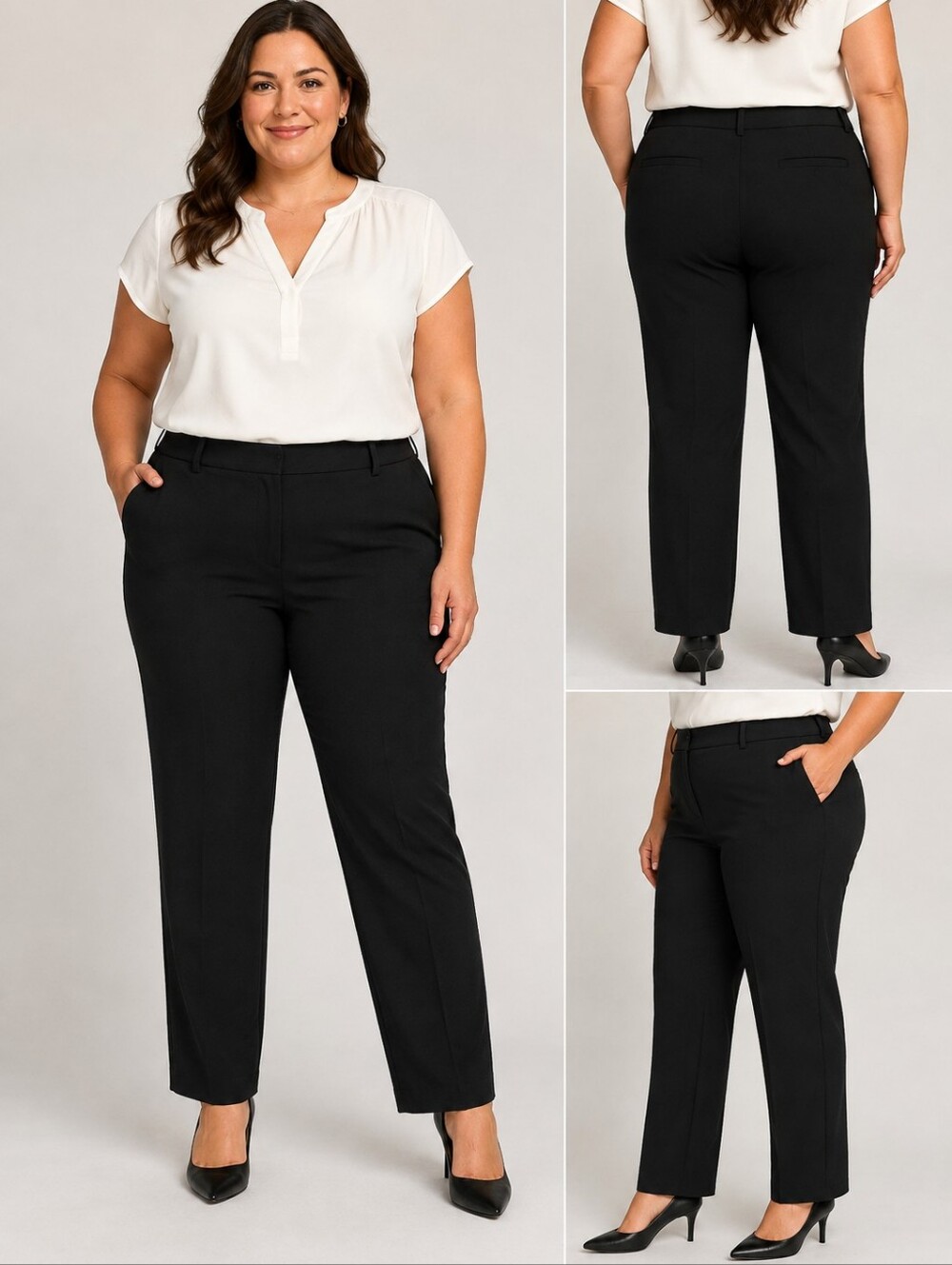 Van Heusen Studio Women’s Black Stretch Dress Pants Size 16  NWOT